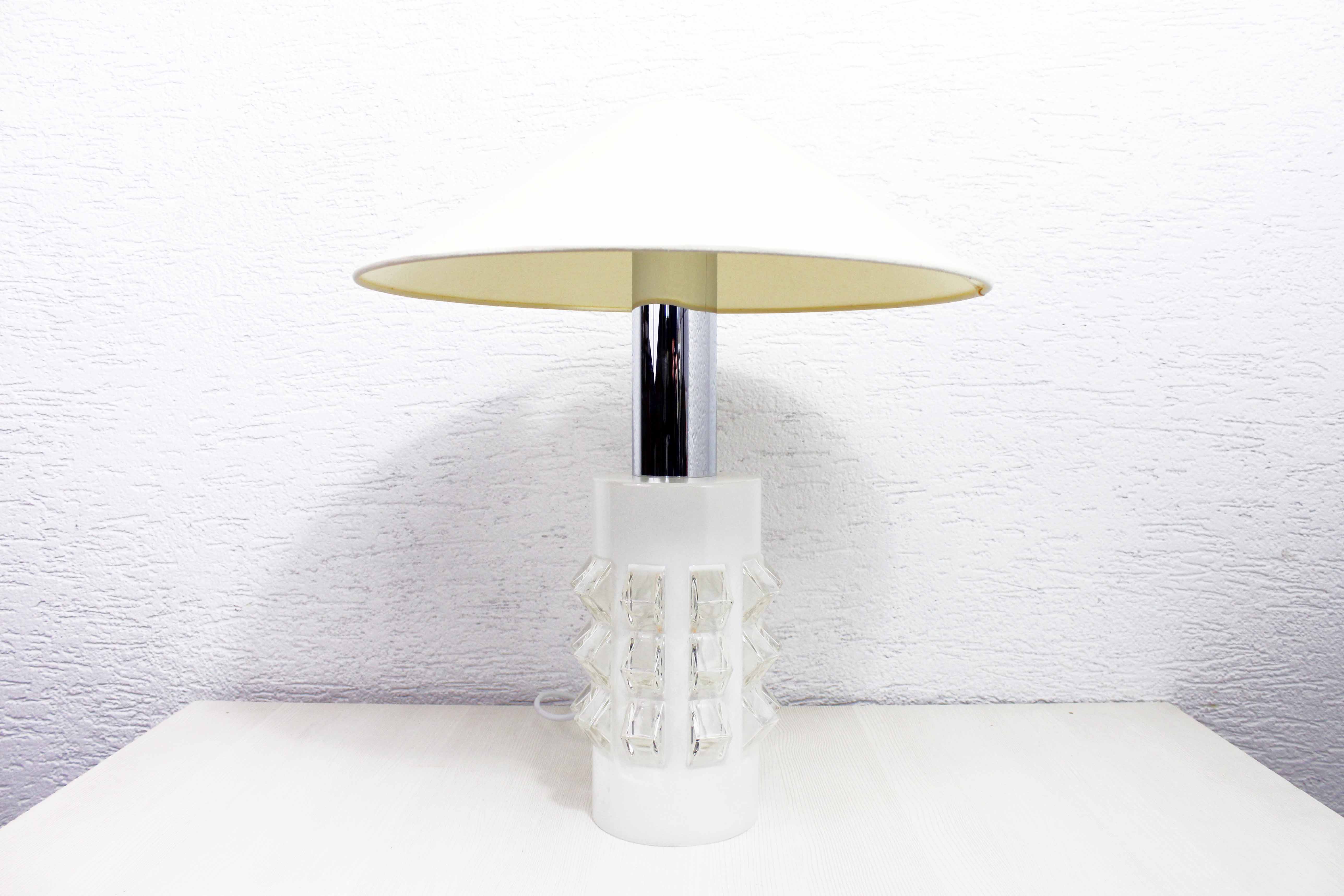 Glass table lamp 1970