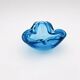 Murano Glass Pocket Vase Flavio Poli Sommerso Blue Aquamarine