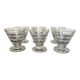 6 Art Deco liqueur or port glasses