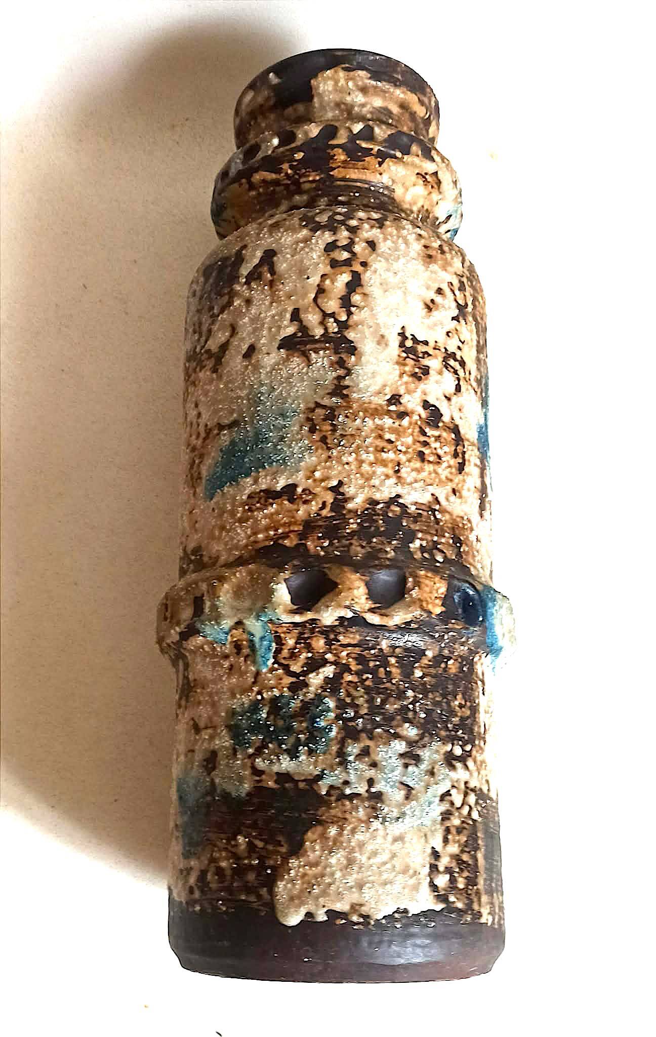 Dieter Peter terracotta vase West Germany late 1960s Height 40 cm