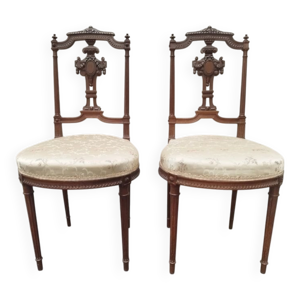 Paire de chaises anciennes - style henri