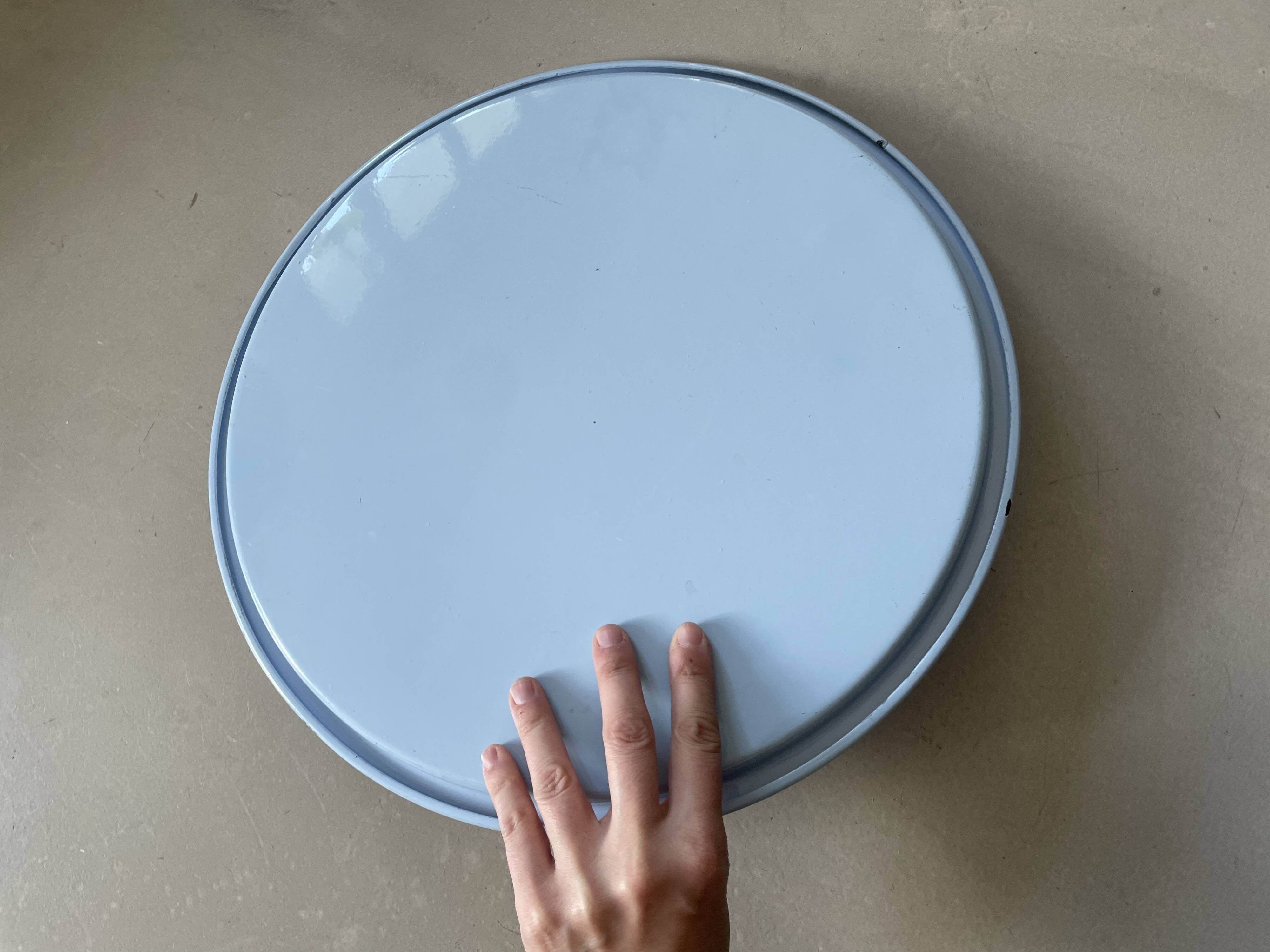 Vintage enameled metal tray