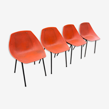 Chaises coquillages de Pierre Guariche pour Meurop, Belgique, 1960