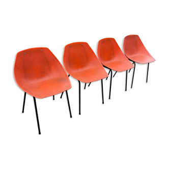 Chaises coquillages de Pierre Guariche pour Meurop, Belgique, 1960