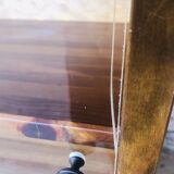 Vintage wall shelf with plexiglass sliding doors