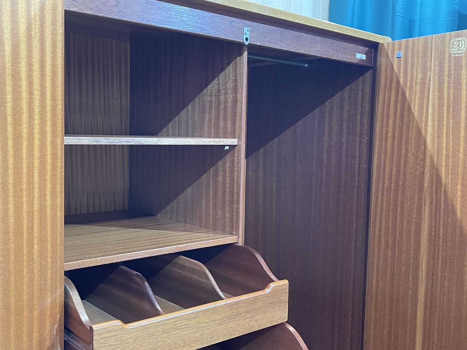 Gplan dressing cabinet in blond oak from the 1970s