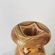 Vase vintage en bois artisanal : sculpture unique tournée sur bois, fleurs séchées