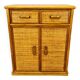 Commode en rotin années 60