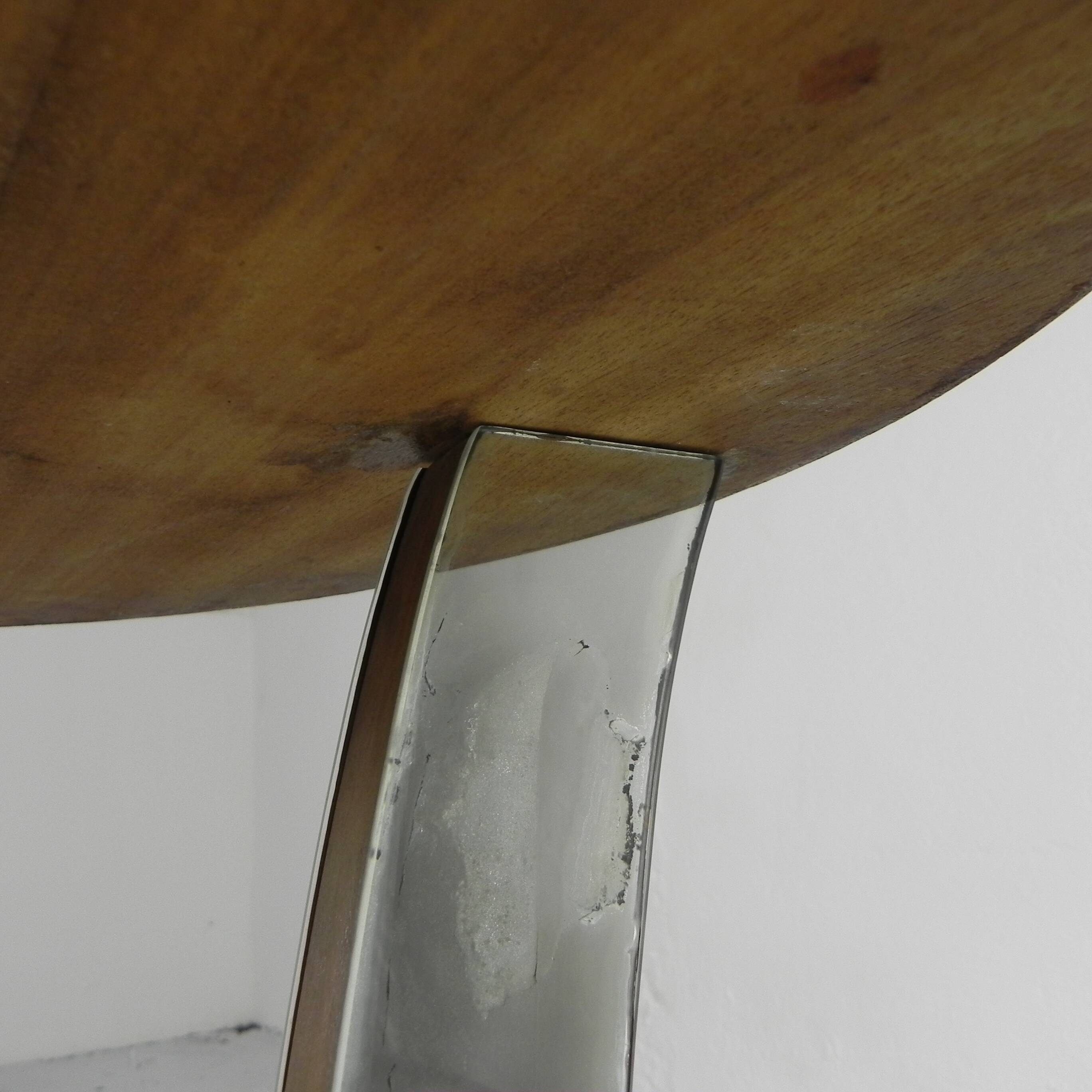 Art Deco coffee table, side table, with mirror glass and walnut veneer, 1930s