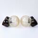 2 Art Deco ball wall lights Wood Cut glass Functional