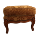 Pouf in gilded velvet and feet wood cherry style louis xv
