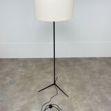 Tripod floor lamp 50s black metal