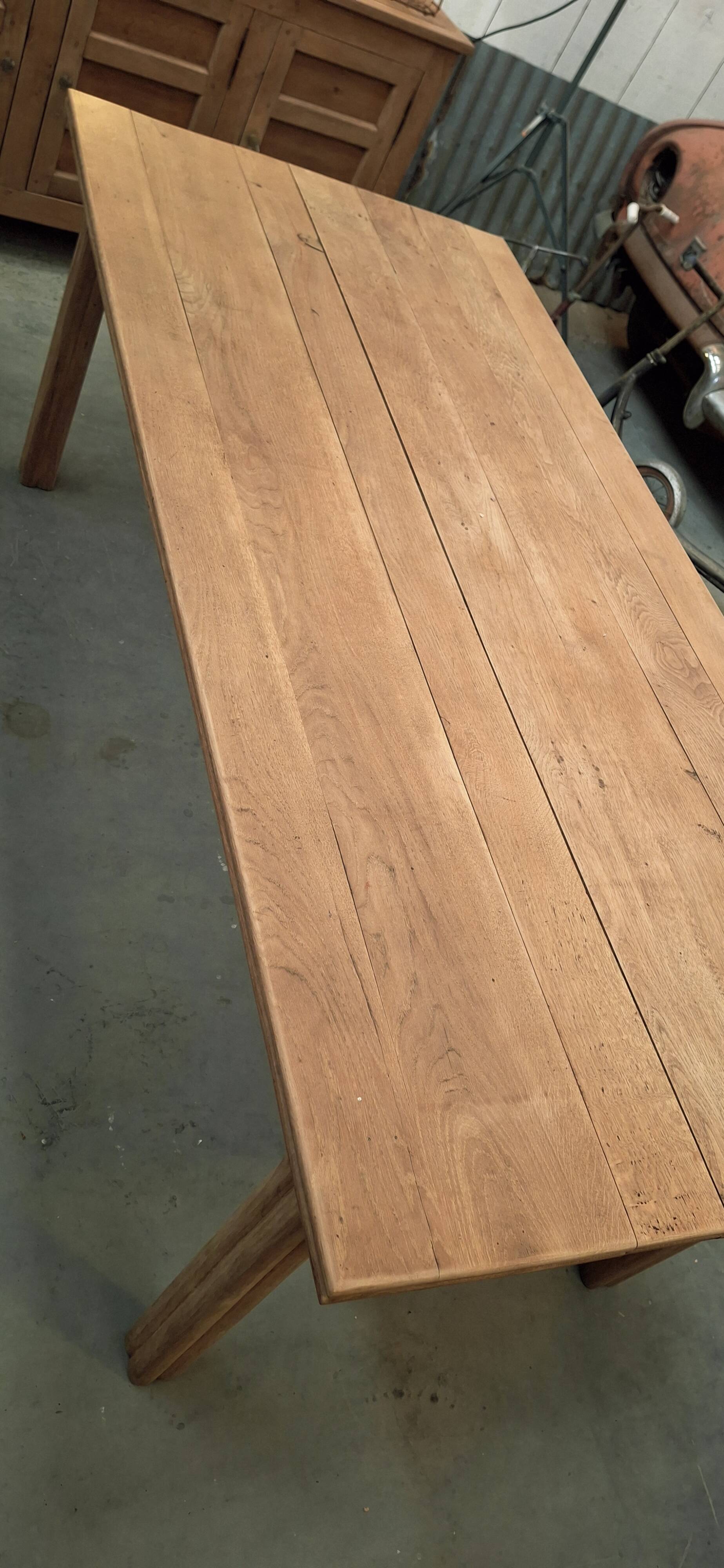Table de ferme en chêne massif
