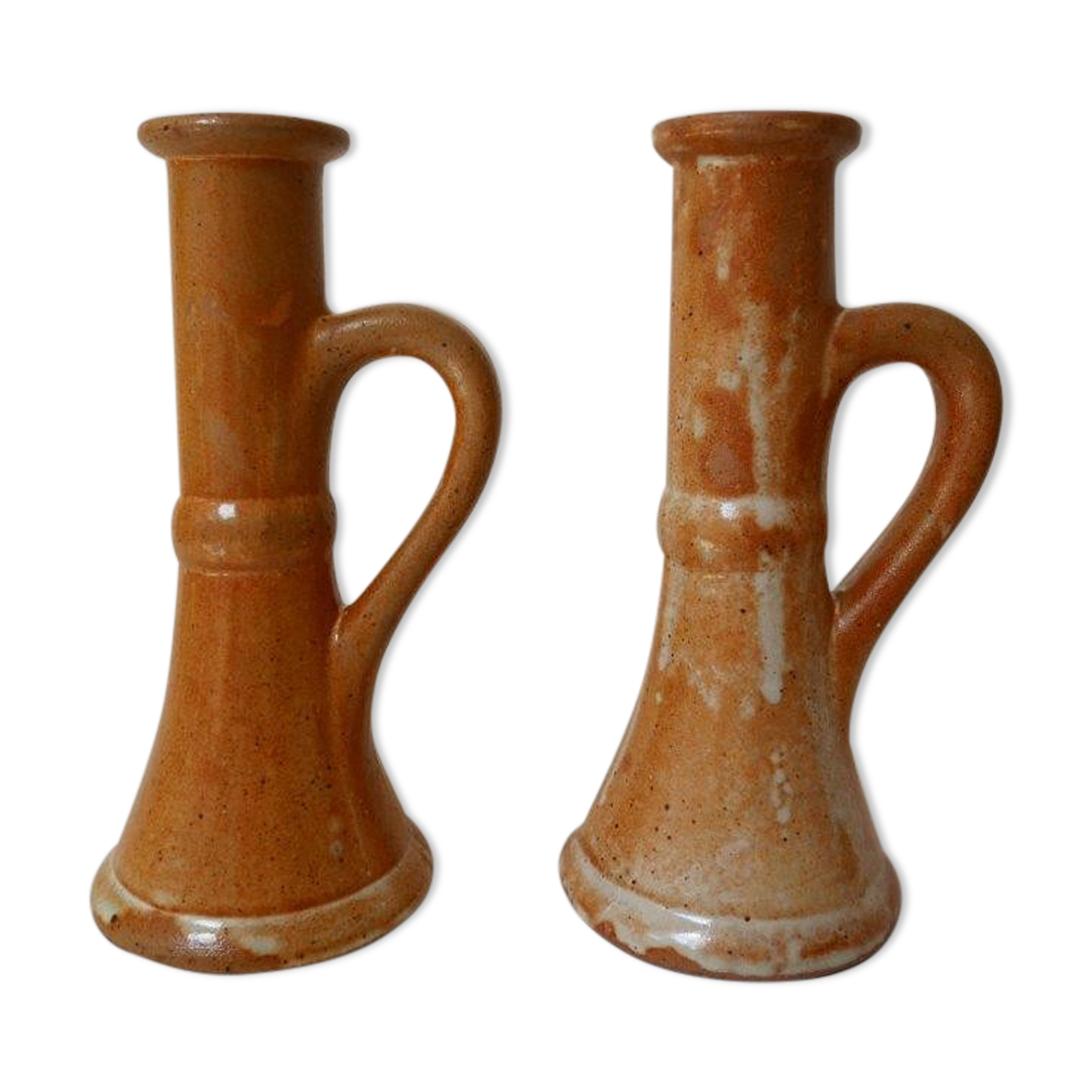 Set of 2 sandstone candle holders