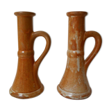 Set of 2 sandstone candle holders
