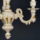 Vintage Capodimonte porcelain lustre with 3 arms, Italy, 1940s.