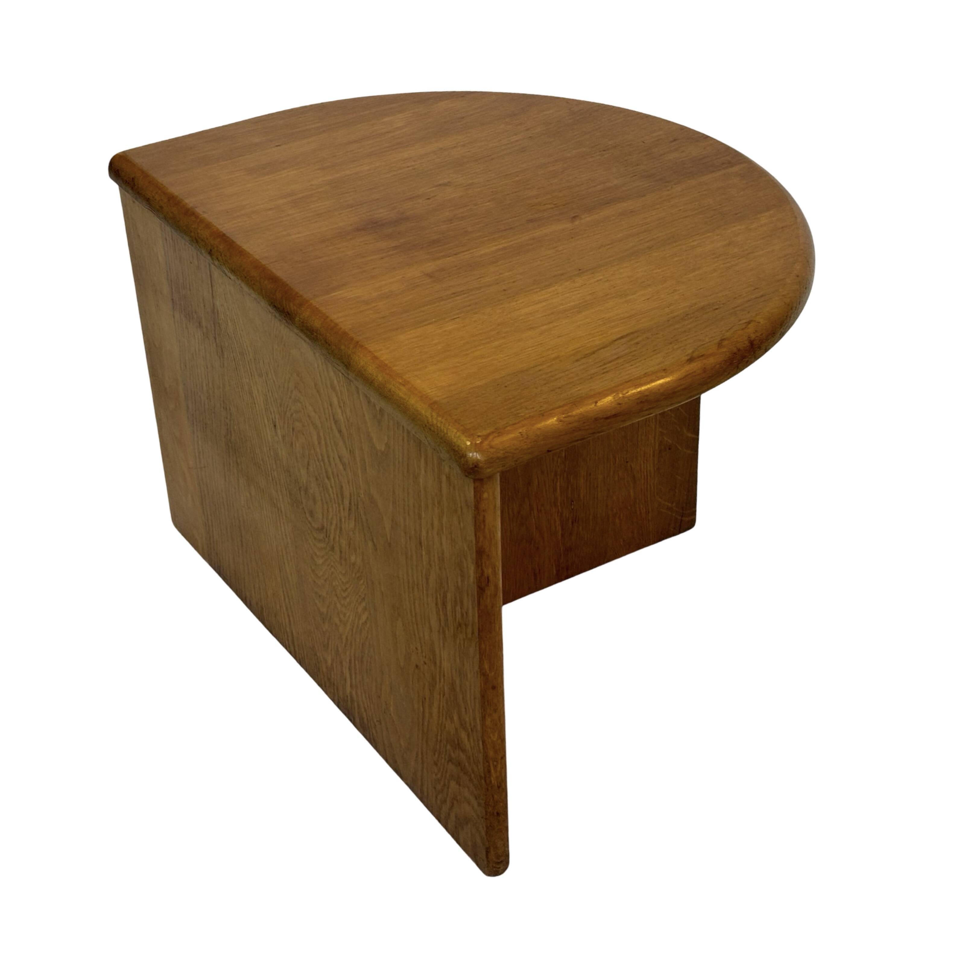 Vintage Side Table In Oak Minimalist 80's Design