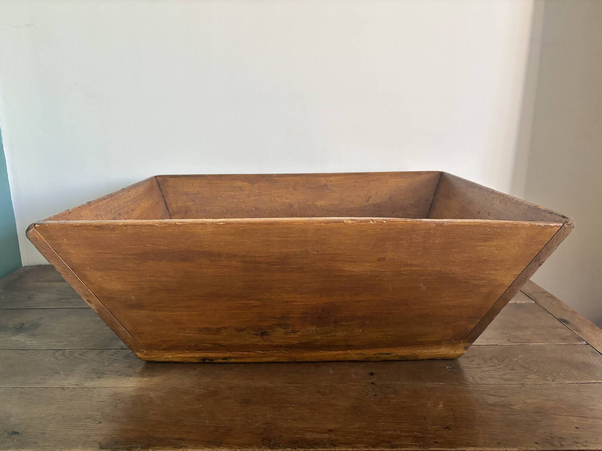 Large vintage wooden dough trough – 65 × 50 cm