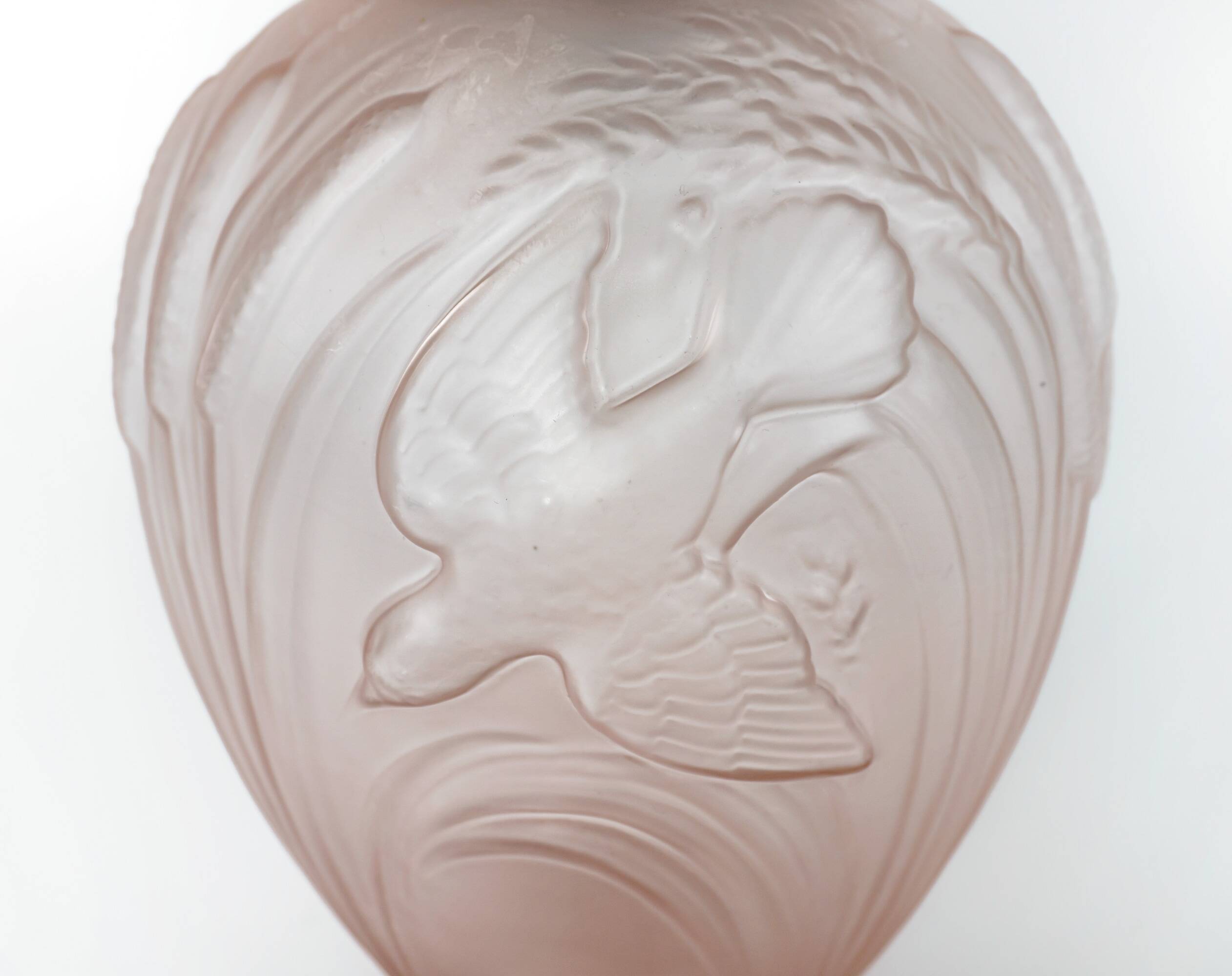 1930s British Jobling Art Deco Pink Matt Glass Table Lamp