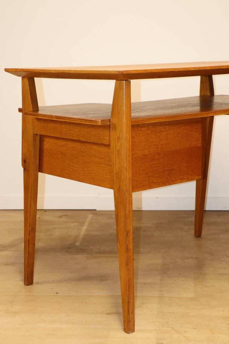 Vintage desk by Roger Landault in oak, 1950