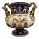 Médicis vase with chimeras in Gien earthenware, 19th century.