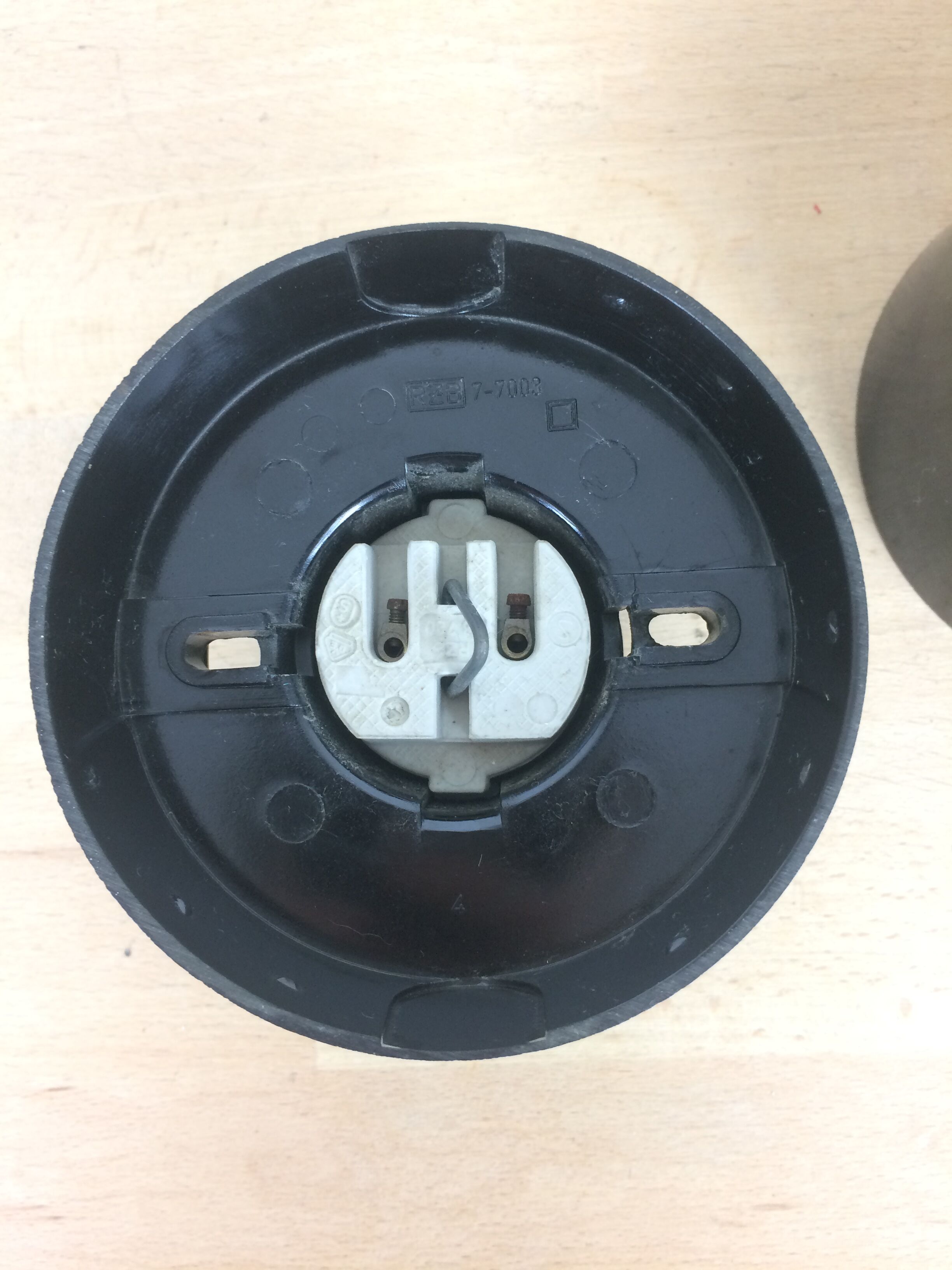 Pair of opaline globe and bakelite wall lamps RZB Leuchten