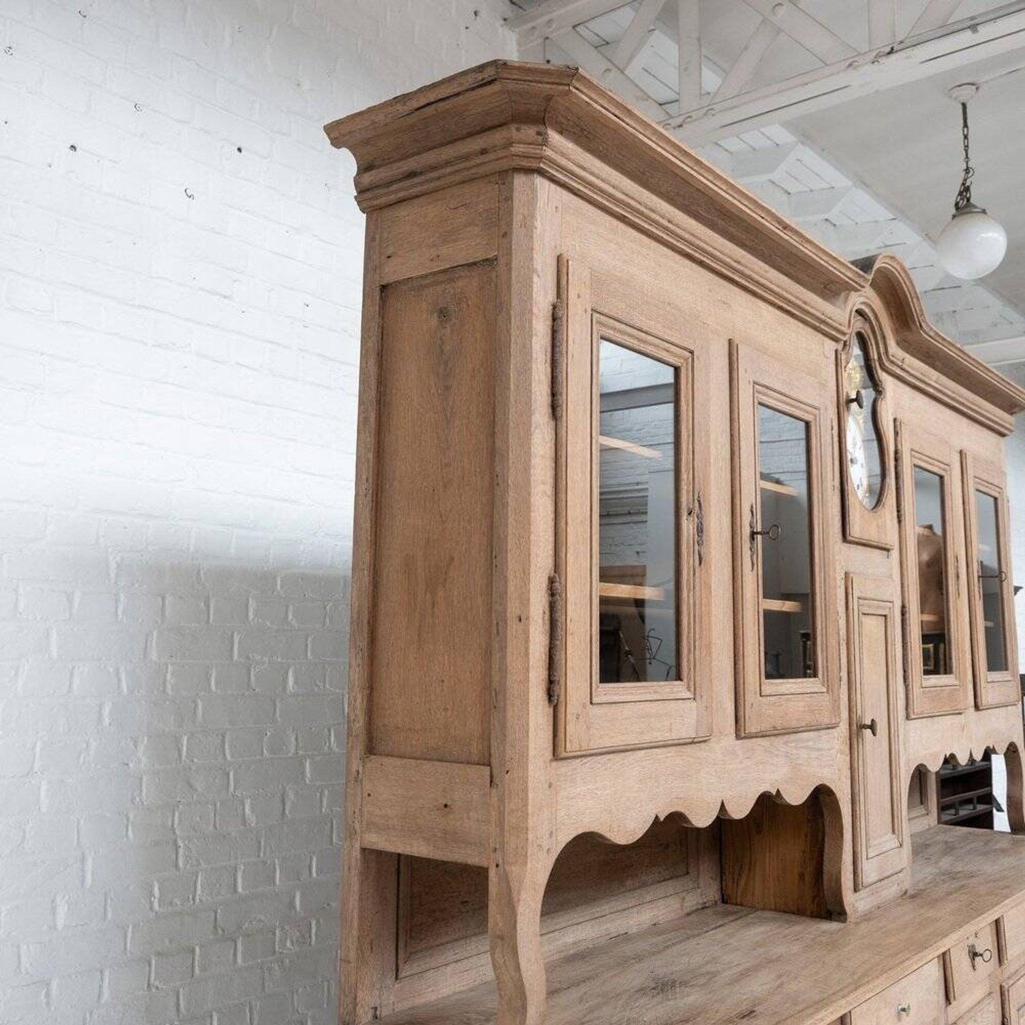 Large Oak 2-Part Buffet, France, 1780s