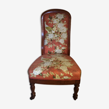 Chair with high backrest with japanese fabric