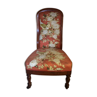 Chair with high backrest with japanese fabric