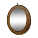 Miroir ovale en osier