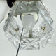 1960s mid century PENDANT LIGHT 5-light cascading lamp faceted glass and chrome