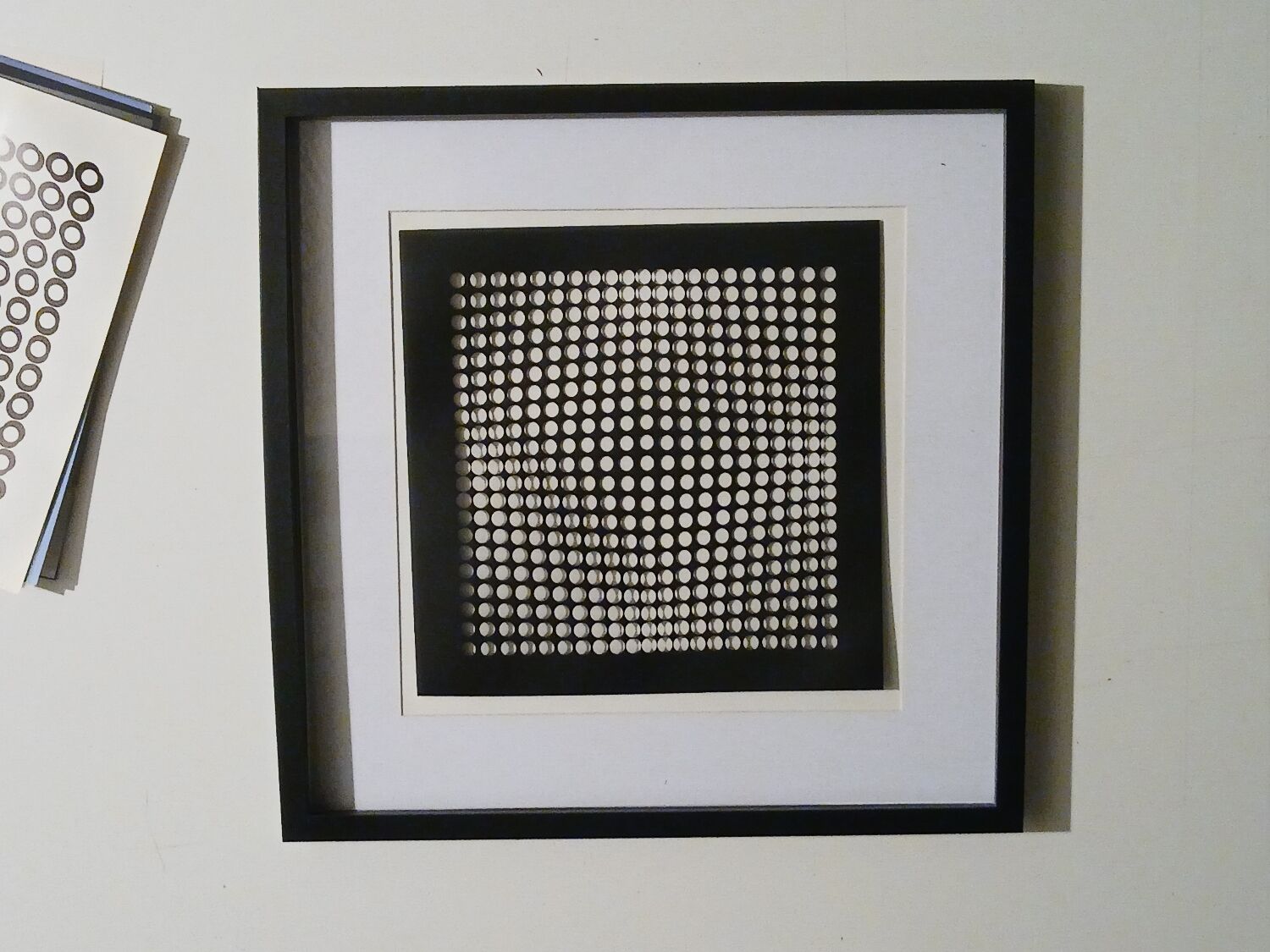 Tableau Vintage Art Optique - Victor Vasarely - Frame 40x40cm
