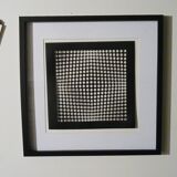 Tableau Vintage Art Optique - Victor Vasarely - Frame 40x40cm