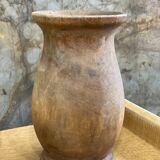 Vase made of raw wood