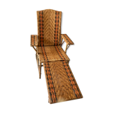 Rattan chaise longue