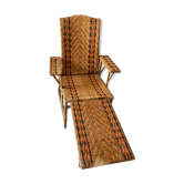 Rattan chaise longue