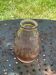Vase a jacinthe en verre rose, verre moulé art deco