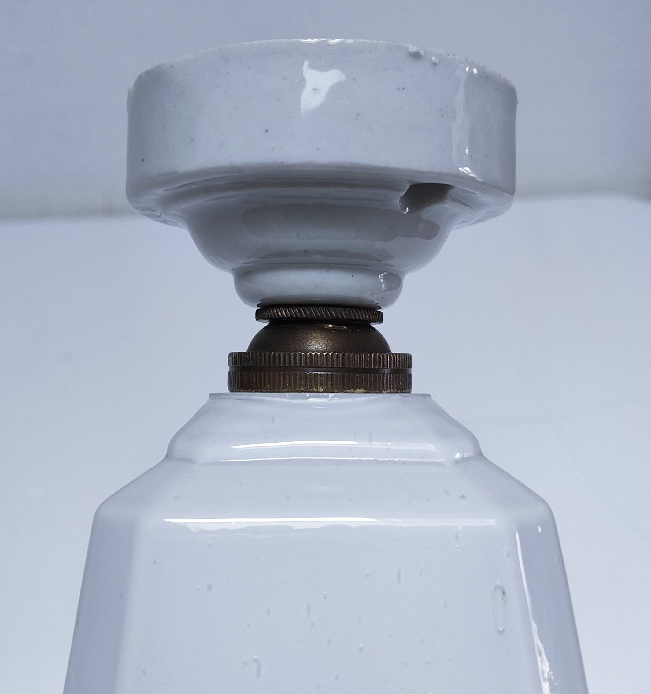 Art deco opaline porcelain lamp