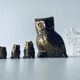 Brass owl family