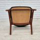 1960s, Danish armchair. Teak wood, black artificial leather.