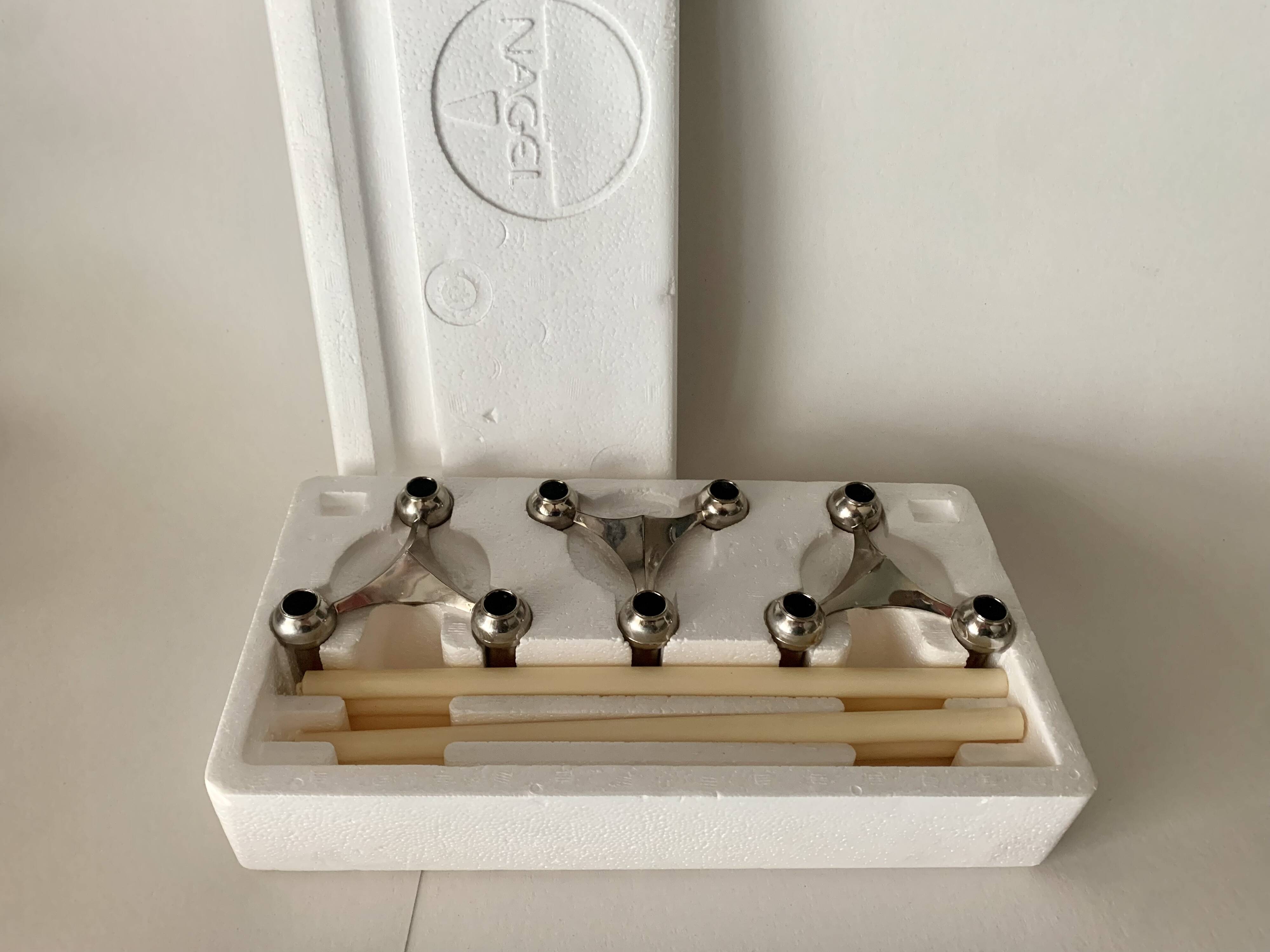 Lot de 3 bougeoirs de Fritz Nagel pour BMF, années 1960