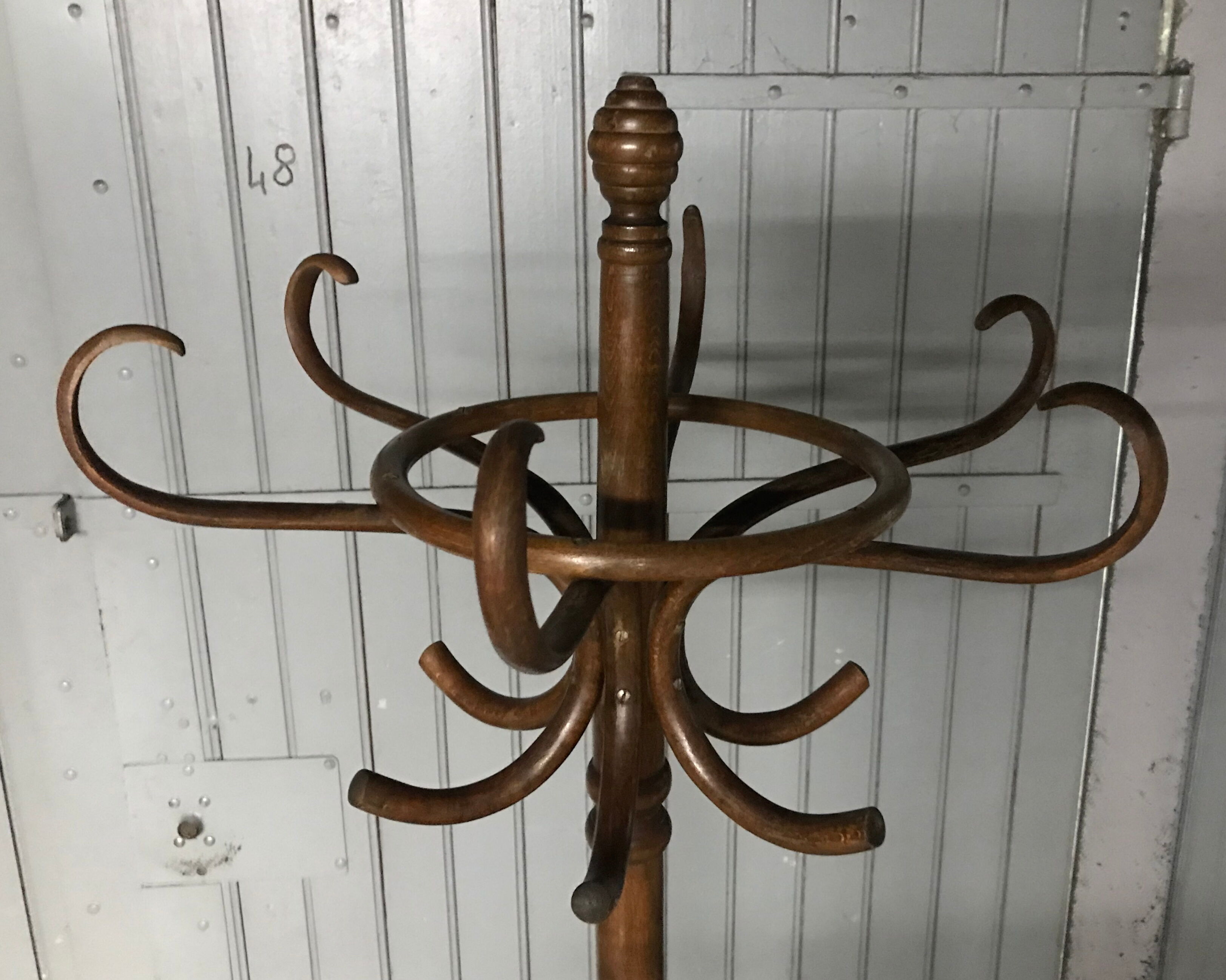 Thonet parrot coat holder, curved wood 1930 - 40,