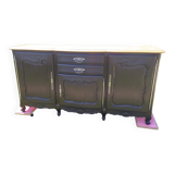 Bahut low solid oak restyled