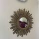 70'S golden resin sun mirror