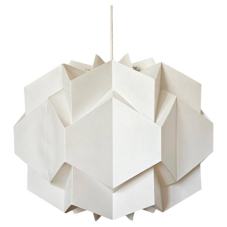 Rare large pendant from the mid-century, Le Klint style, Denmark, 1970