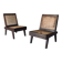Low Modernist Folding Chairs by Pierre Jeanneret for Chandigarh, India, 1960s, Set of 2