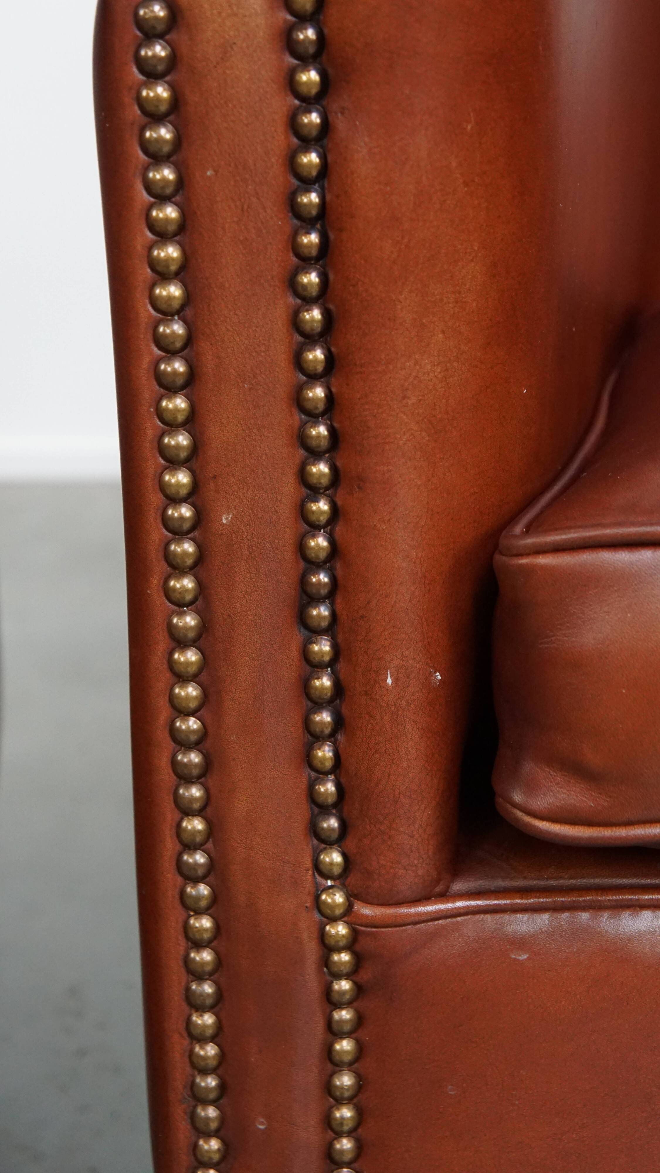 Set of 2 Club Chairs Made from Cowhide Leather