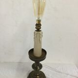 Old lamp with brass foot