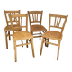 Série de 4 chaises bistro vintage 1949-50