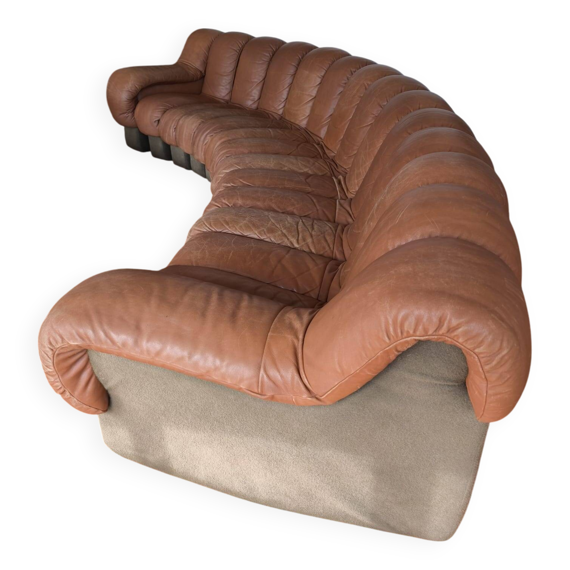 De Sede 14-piece leather sofa
